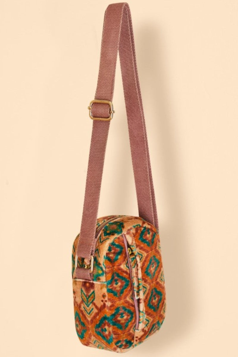 Powder Velvet Crossbody Bag | Ikat