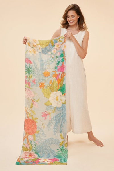 Powder Linen Scarf | Tropical