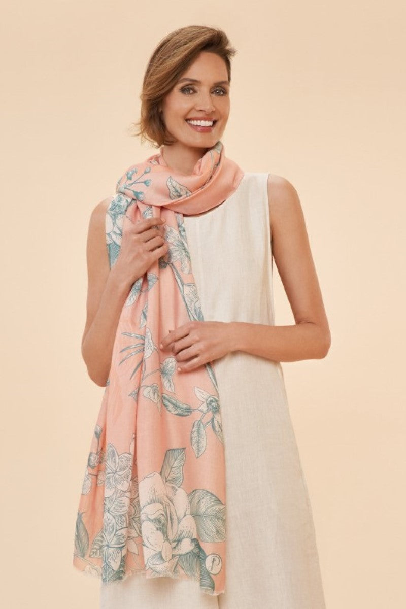 Powder Printed Scarf | Floral Jungle