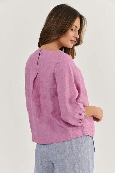 Naturals 537 Linen Top | Fig