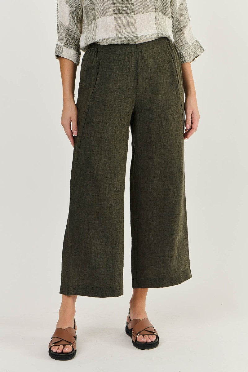 Naturals 398 Linen Pants | Licorice