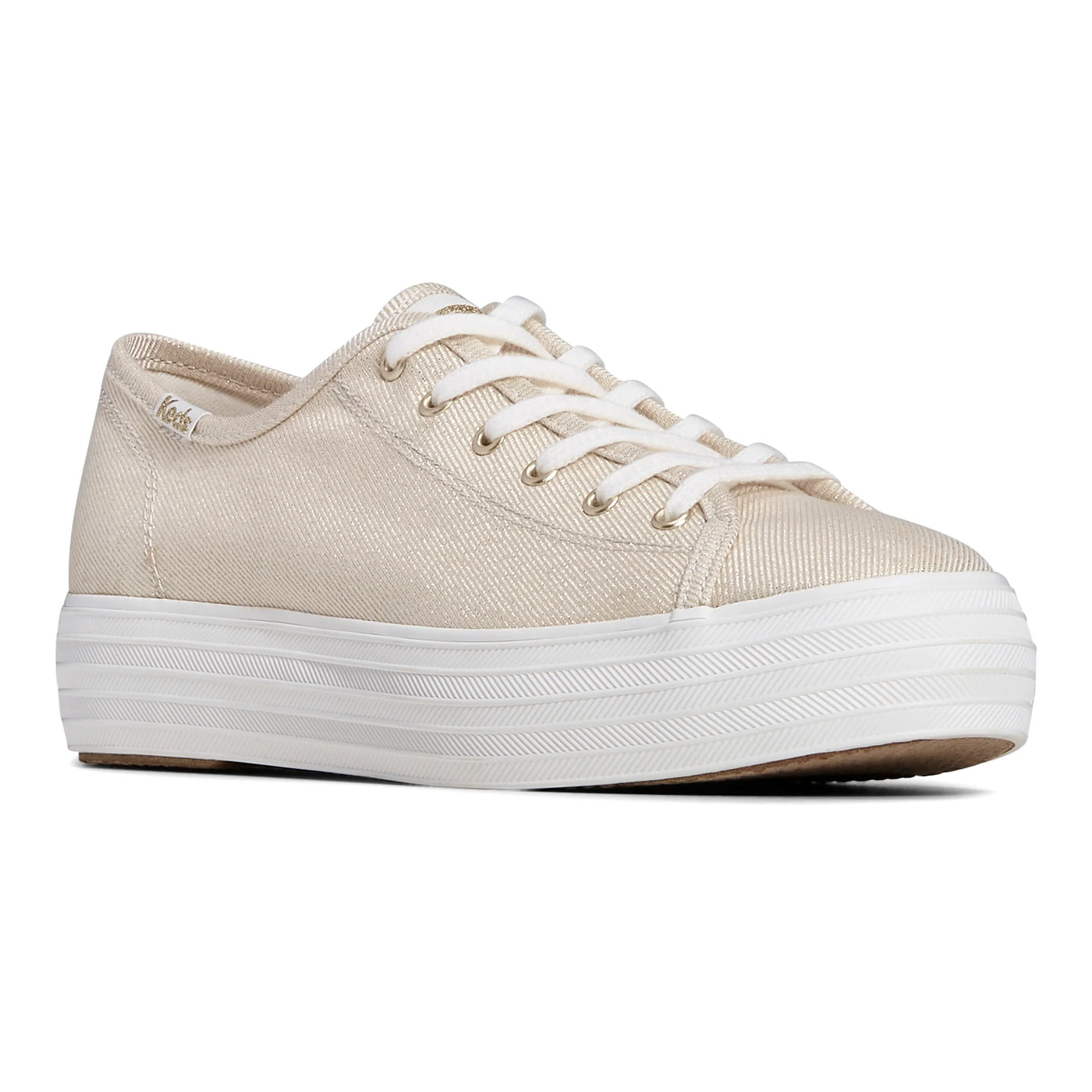 Keds Triple Kick Metallic Shoes | Textile Gold