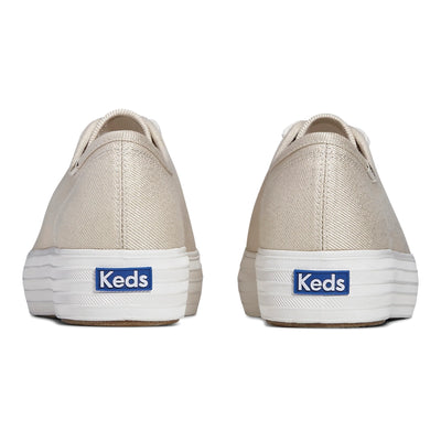 Keds Triple Kick Metallic Shoes | Textile Gold