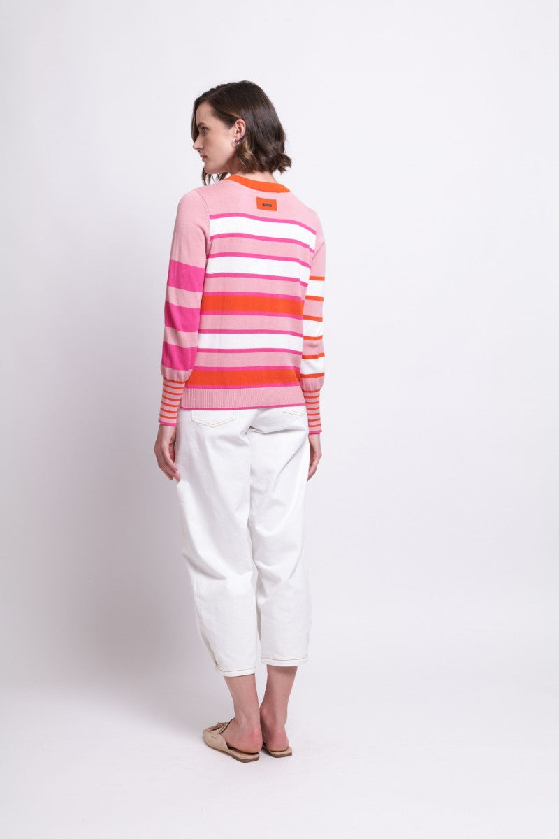 Foil Abbey Road Sweater | Pink Stripe