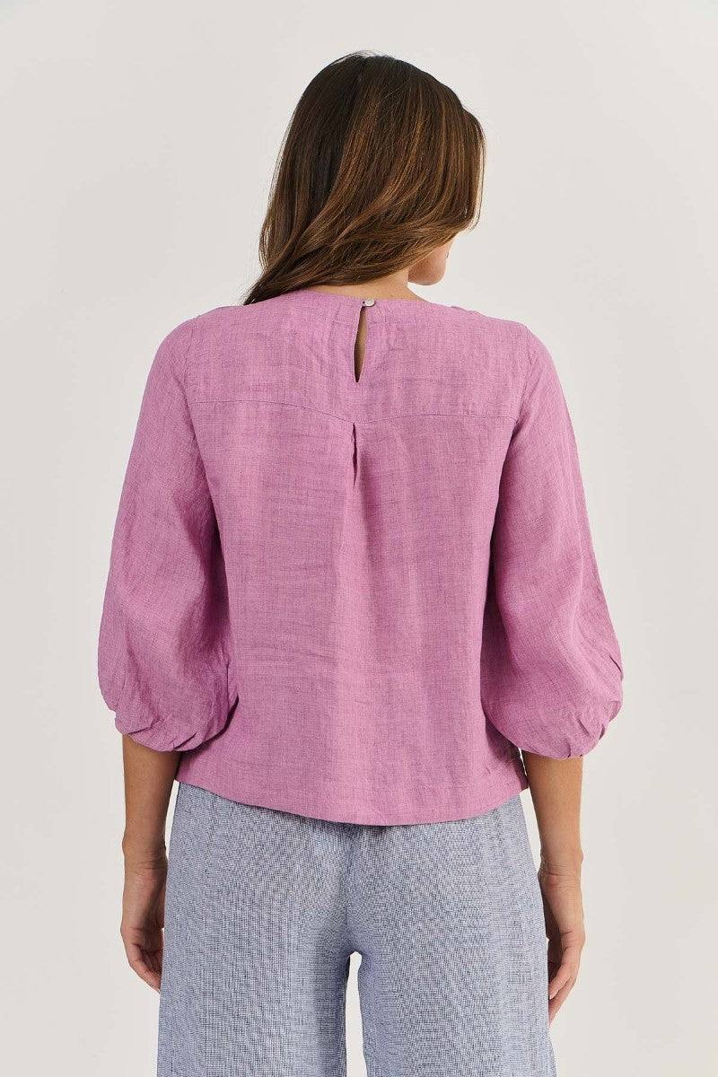 Naturals 537 Linen Top | Fig