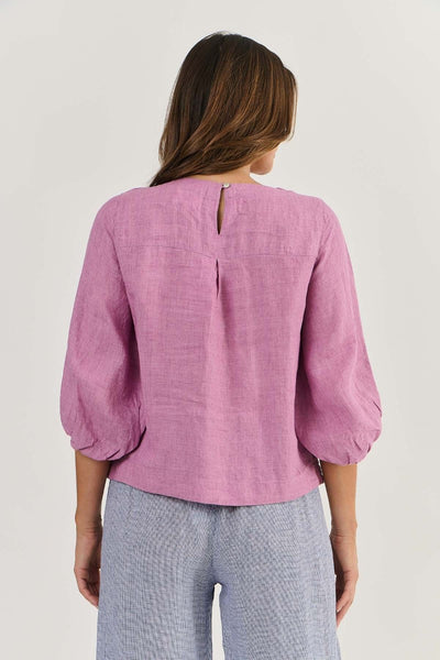 Naturals 537 Linen Top | Fig