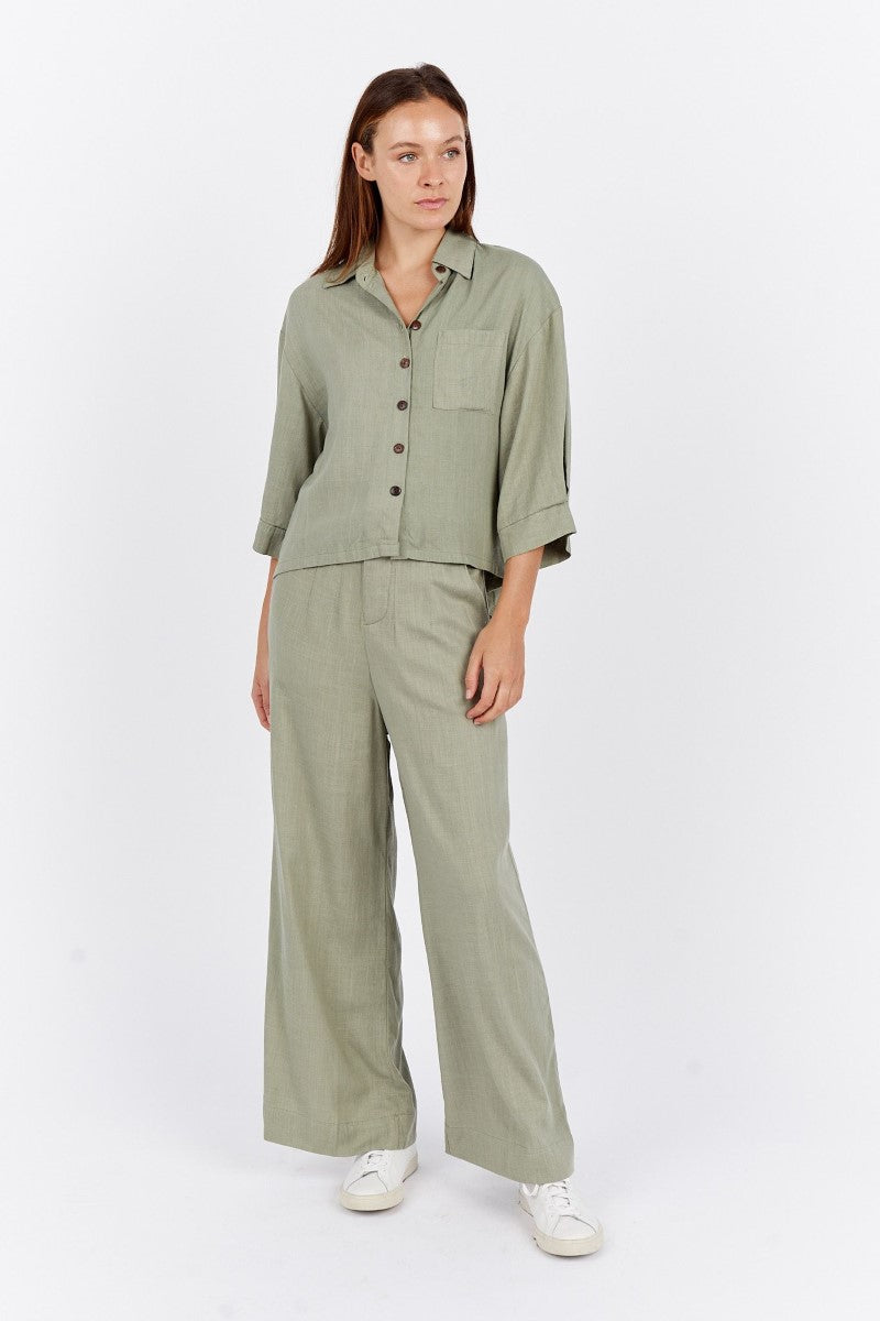 Carbon Navada Cropped Shirt | Khaki