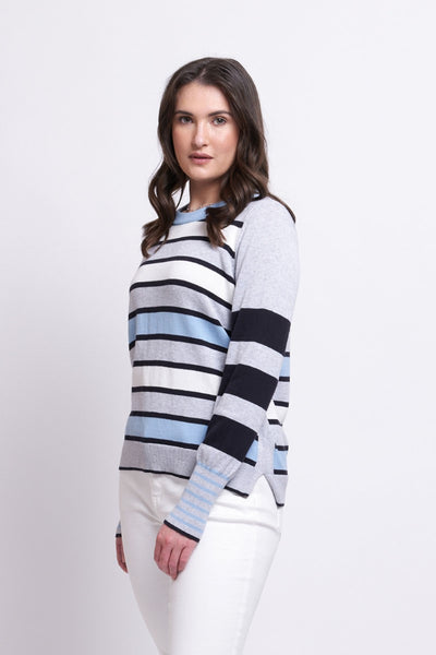 Foil Abbey Road Sweater | Blue Stripe