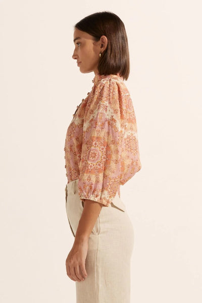 Zoe Kratzmann Outlook Top | Sunset Mosaic