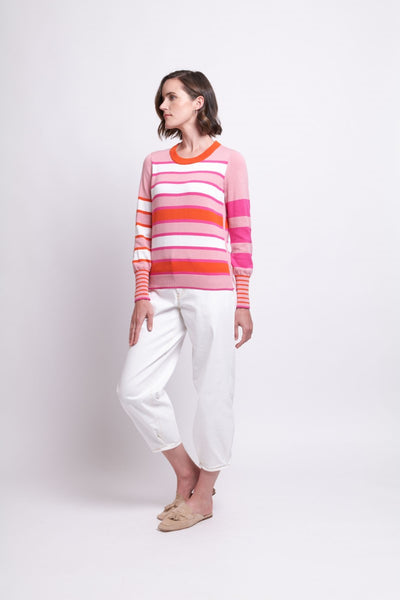 Foil Abbey Road Sweater | Pink Stripe