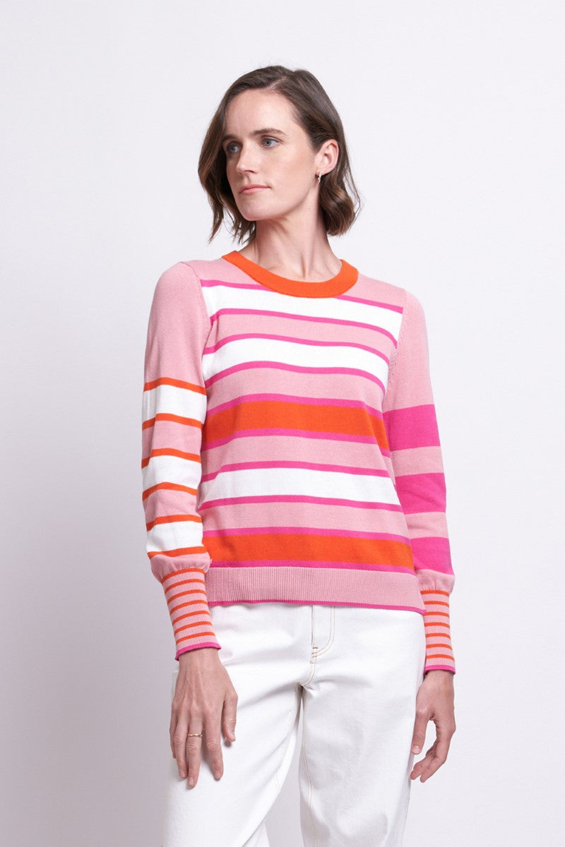 Foil Abbey Road Sweater | Pink Stripe