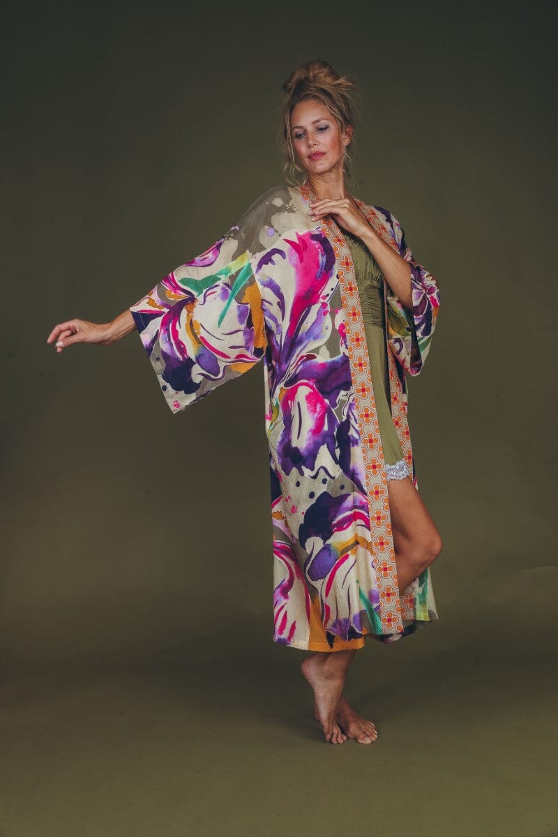 kimono iris - sage kimono Powder 